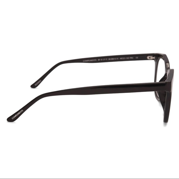 #130 DIFF Cooper Bluelight Glasses Black Frame Clear Bluelight Blocking Lenses - Picture 4 of 5